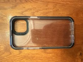 Panzer-Handyhülle für iPhone 14 – transparent / schwarz – st