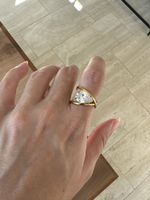 Damen Ring goldfarben Tropfen Tara Style