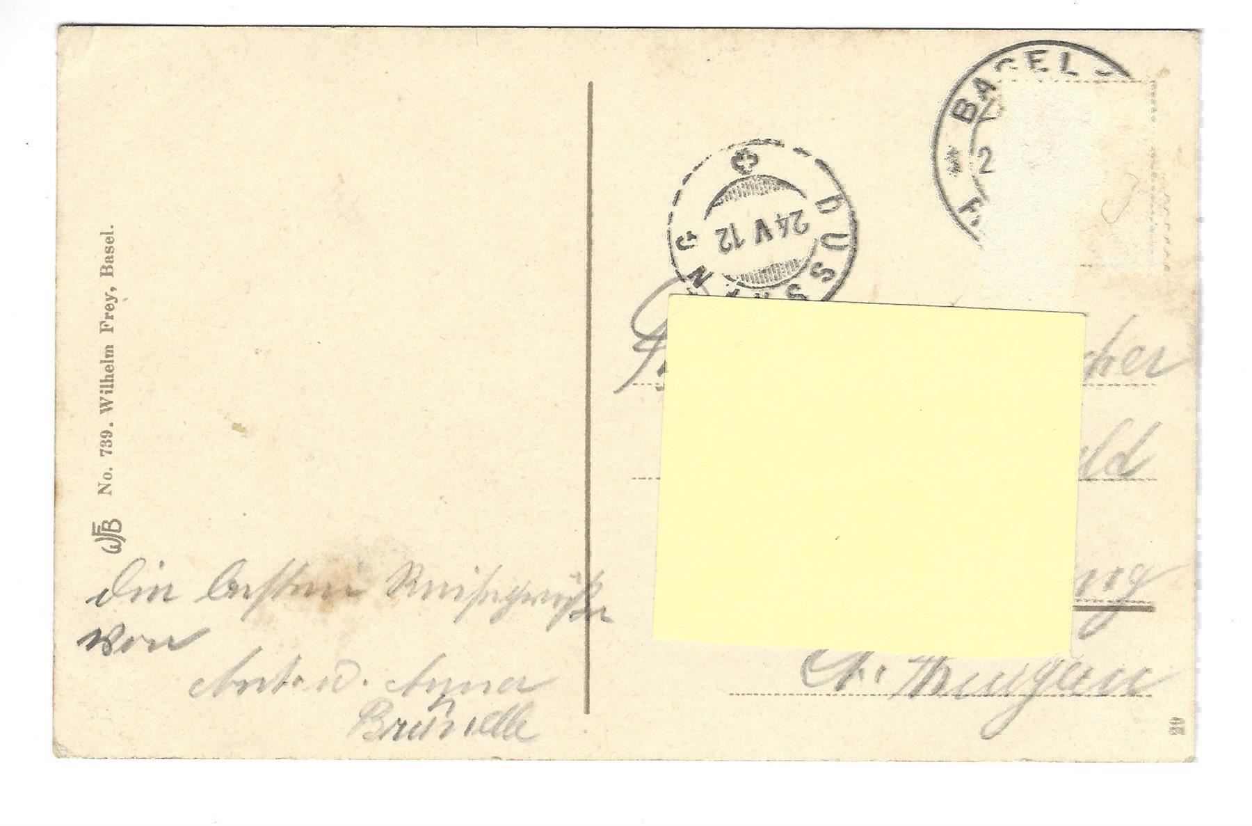 Cartoline postali: AK 739 Basel - Rathaus mit Marktplatz – Usato da Frauenfeld venduto da Astra13 1