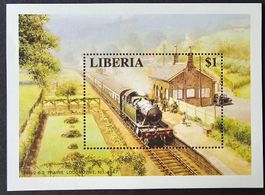 Liberia-Mi Block 136 ** (1994) Bahnmotive