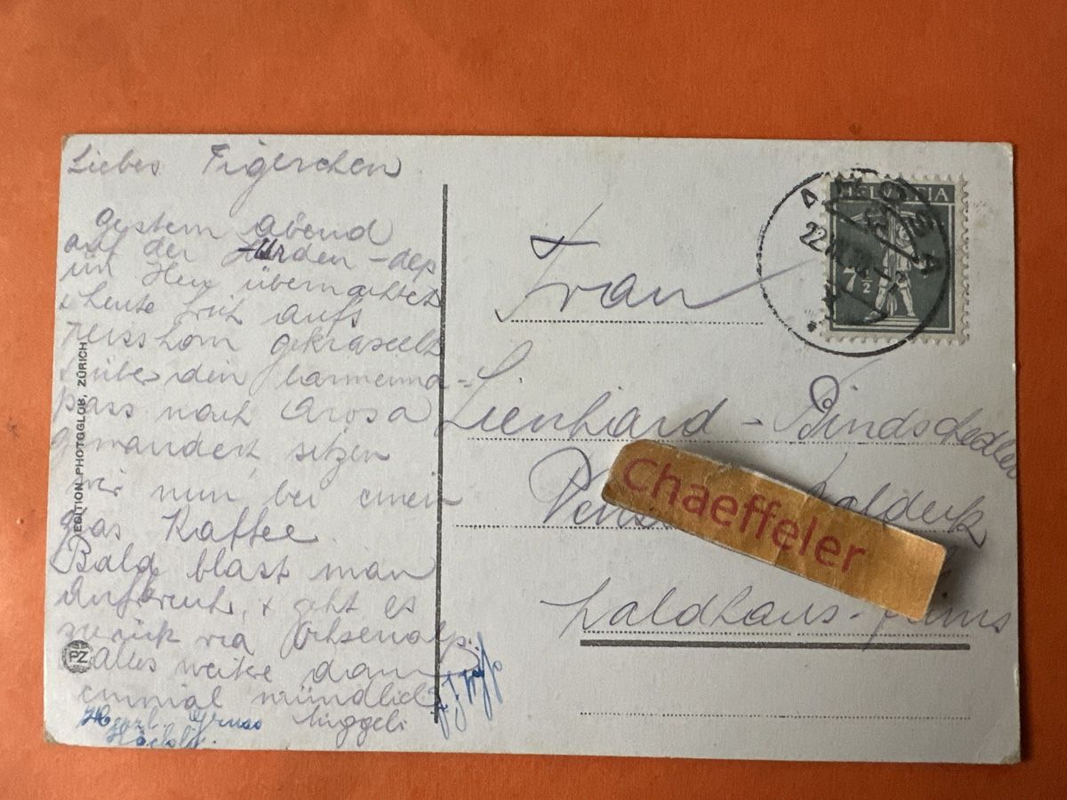 Cartes postales: 1910 Arosa v. Tschuggen aus – D'occasion à Zürich par Chaeffeler 1