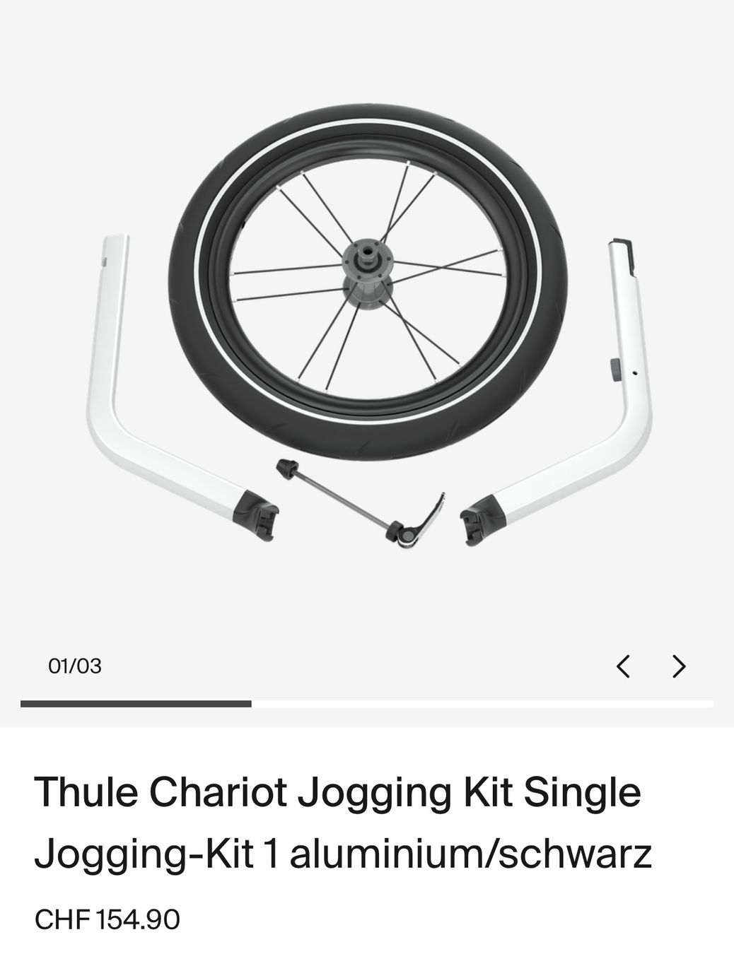 Thule Rimorchi: Kaum gebrauchtes Thule Jogging Kit 1 Plätzer – Usato da Thayngen venduto da Lovely_Family 4