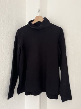 COS Black High Neck Cotton Sweater - Size XS - 