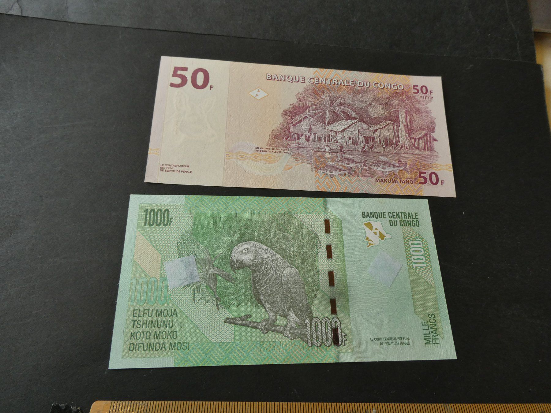 Banconote: Congo, 2 alte Geldscheine – Usato da Hinterforst venduto da Rohusri 1