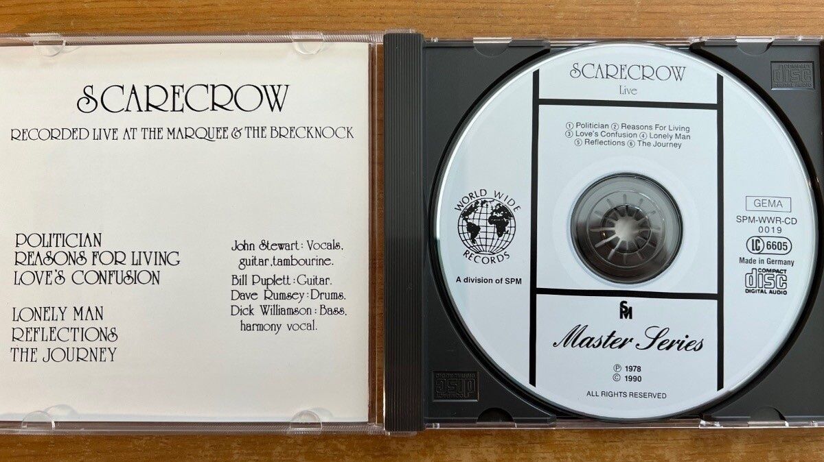 CD: Scarecrow - Live // CD - 1. German-Pres. 1990 on CD - TOP – Usato da Gais venduto da soundcave57 2