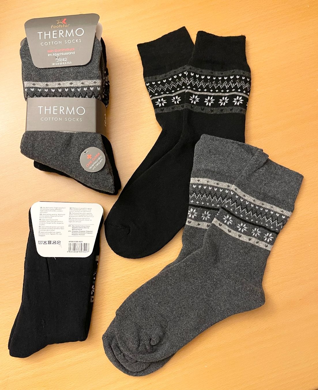 Calze: Thermo Baumwollsocken Damen 3er Pack 39/42 – Nuovo e nell'imballaggio originale da Basel venduto da Seifehuesli