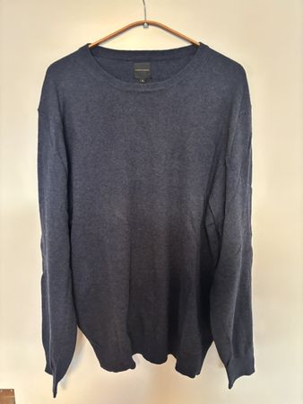 Doppelgänger Pullover Blau Herren Gr. XL