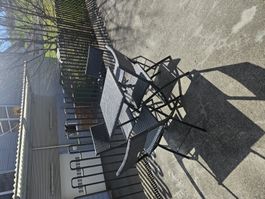 Gartenmöbel Set, Tisch mit 4 Stühlen, schwarz, neuwertig