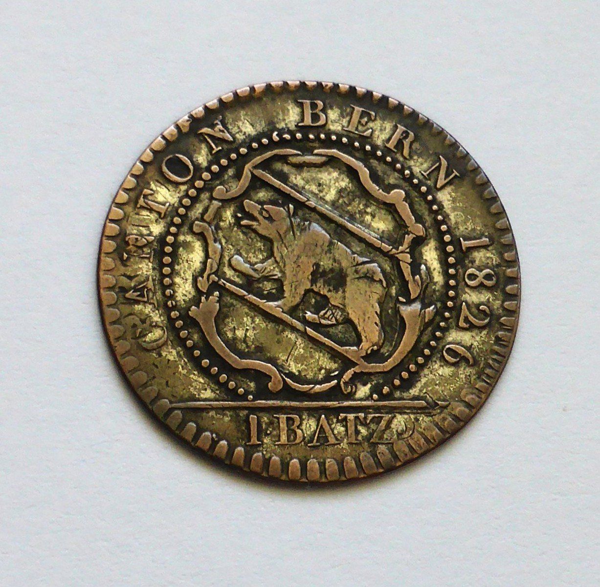 Tutti le monete: BERN, 1 Batzen 1826 - Cantone Bern – Usato da Buochs venduto da ema-coins 2