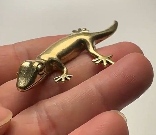 Statuette: Gecko aus Messing – Nuovo (secondo la descrizione) da Uerkheim venduto da Kaufoption 1