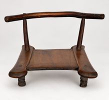 Traditioneller Baoulé Stuhl/Hocker 1960er Tabouret Africain