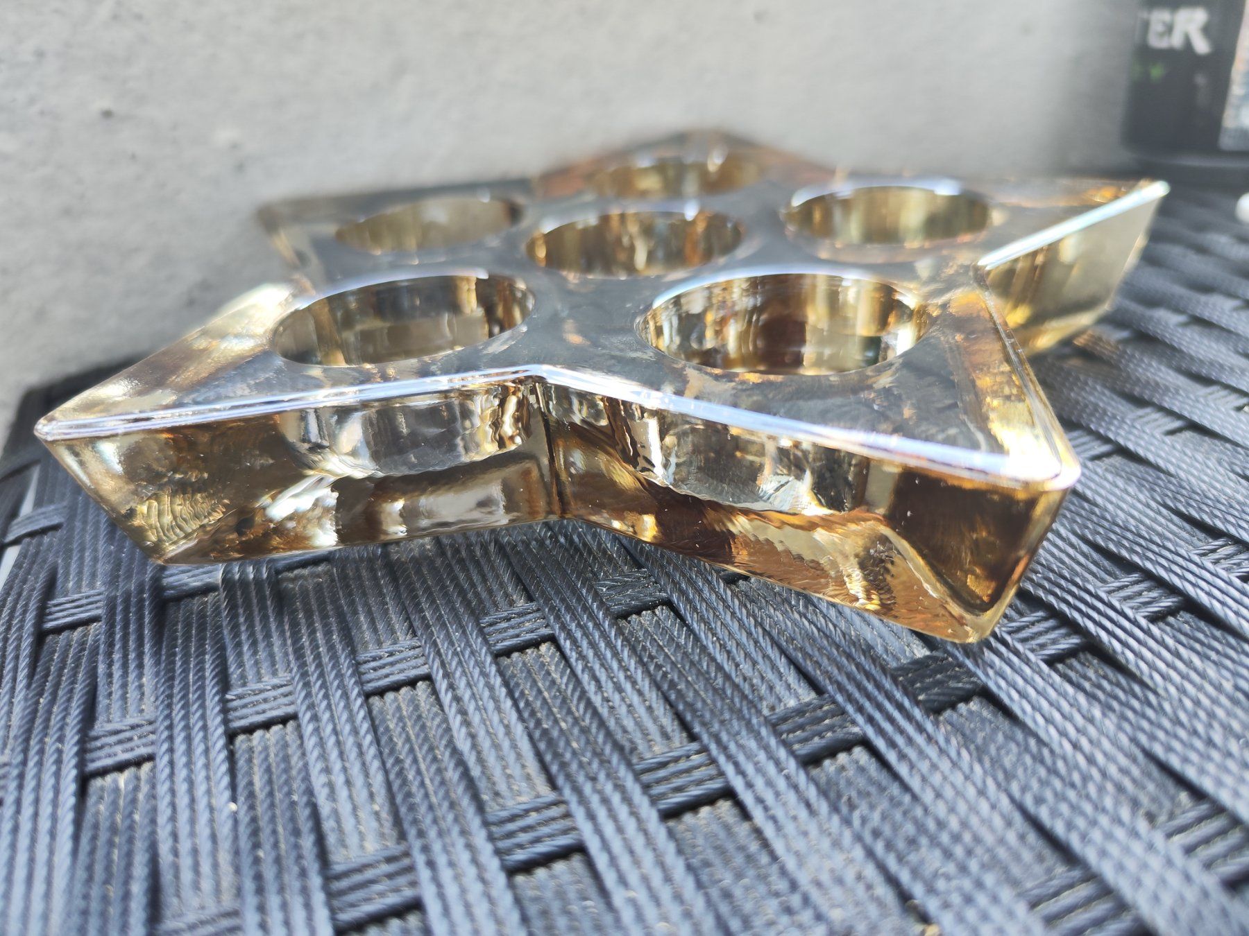 Kerzenständer: Kerzen Halter in Stern Form aus Glas – Gebraucht aus Fislisbach von Hast1976 1