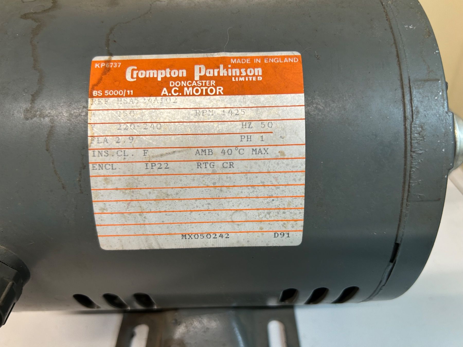 Motori: Crompton Parkinson A.C. Motor – Usato da Etzelkofen venduto da Botti50 1