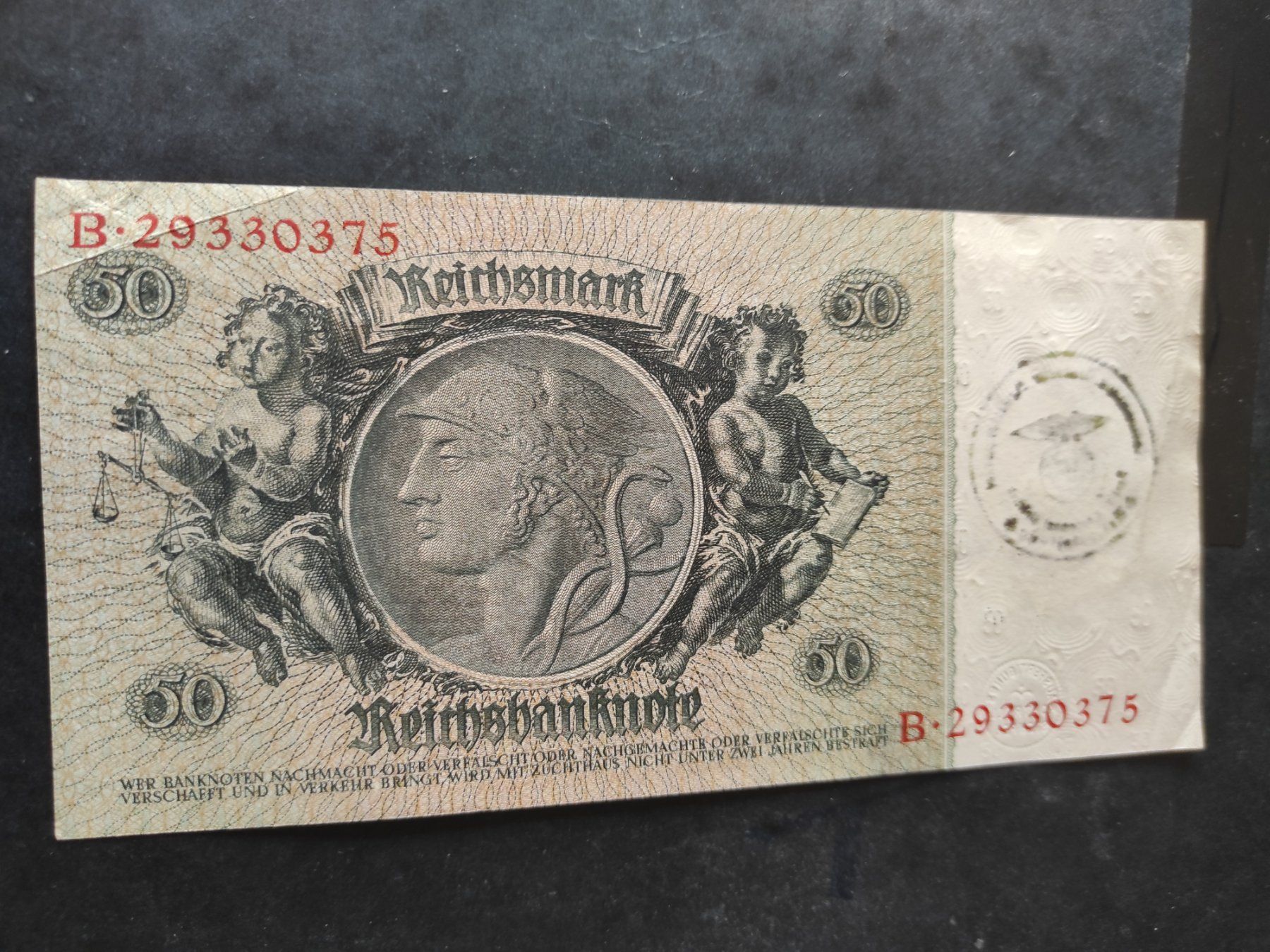 Banknoten: 50 reichsmark 1933 – Gebraucht aus Couvet von lulul 1