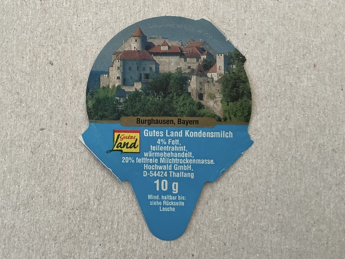 Kaffeerahmdeckel: D-121 B - Gutes Land – Gebraucht aus Allschwil von gewuerznelke