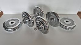 Hantelset verchromt 2 x 25kg - Set of Weights