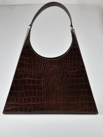 Staud Large Rey Schultertasche, braun, Leder