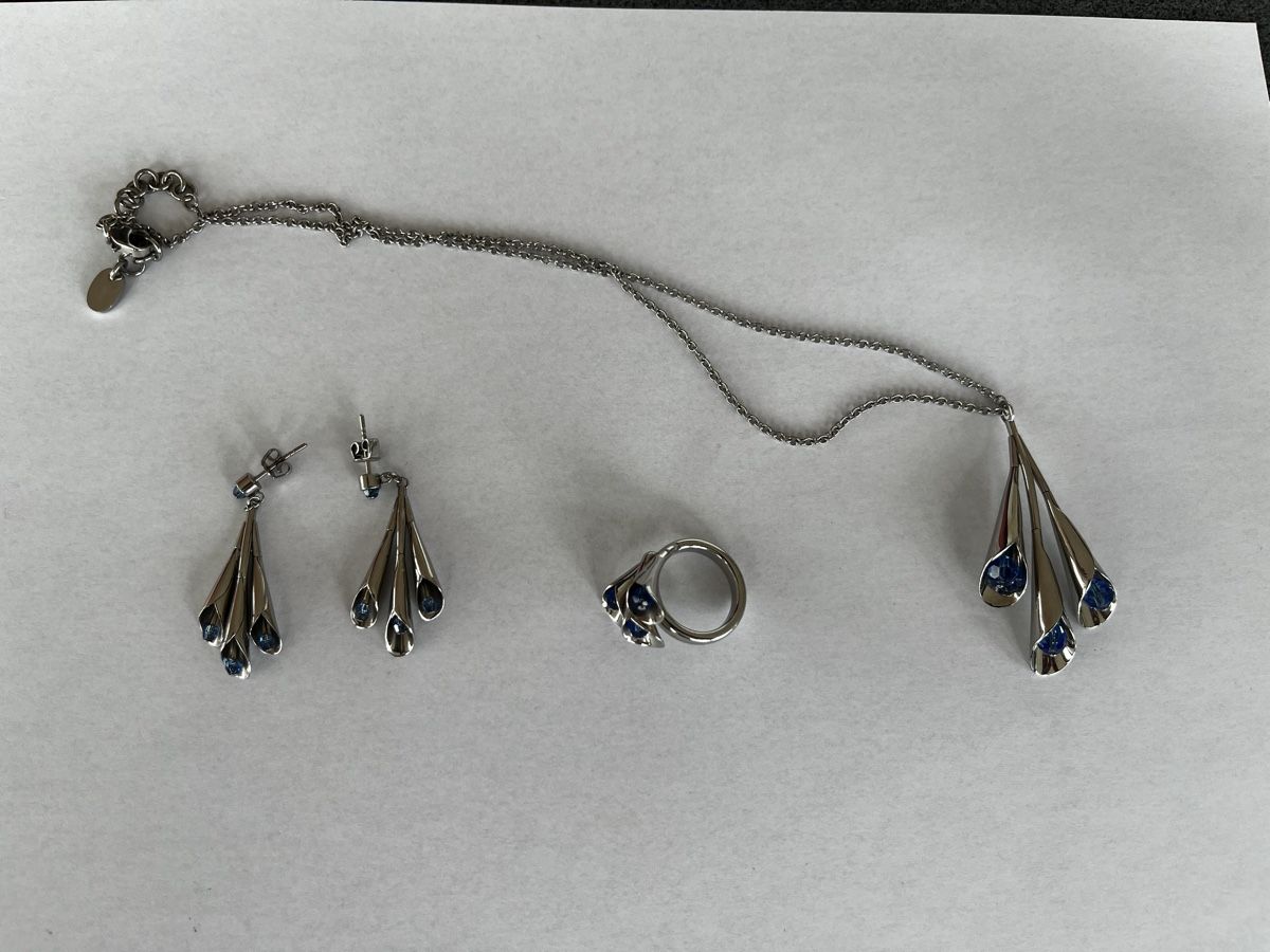Swatch Altri gioielli: Set de bijoux Swatch: collier, bague, boucles – Usato da Romont FR venduto da cat_j6ww