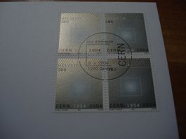 CERN Geneve 2004, FDC Einzel + 4erblock