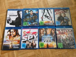 8 Blu-Ray Filme Sammlung, Jason Bourne, Spy, Transporter