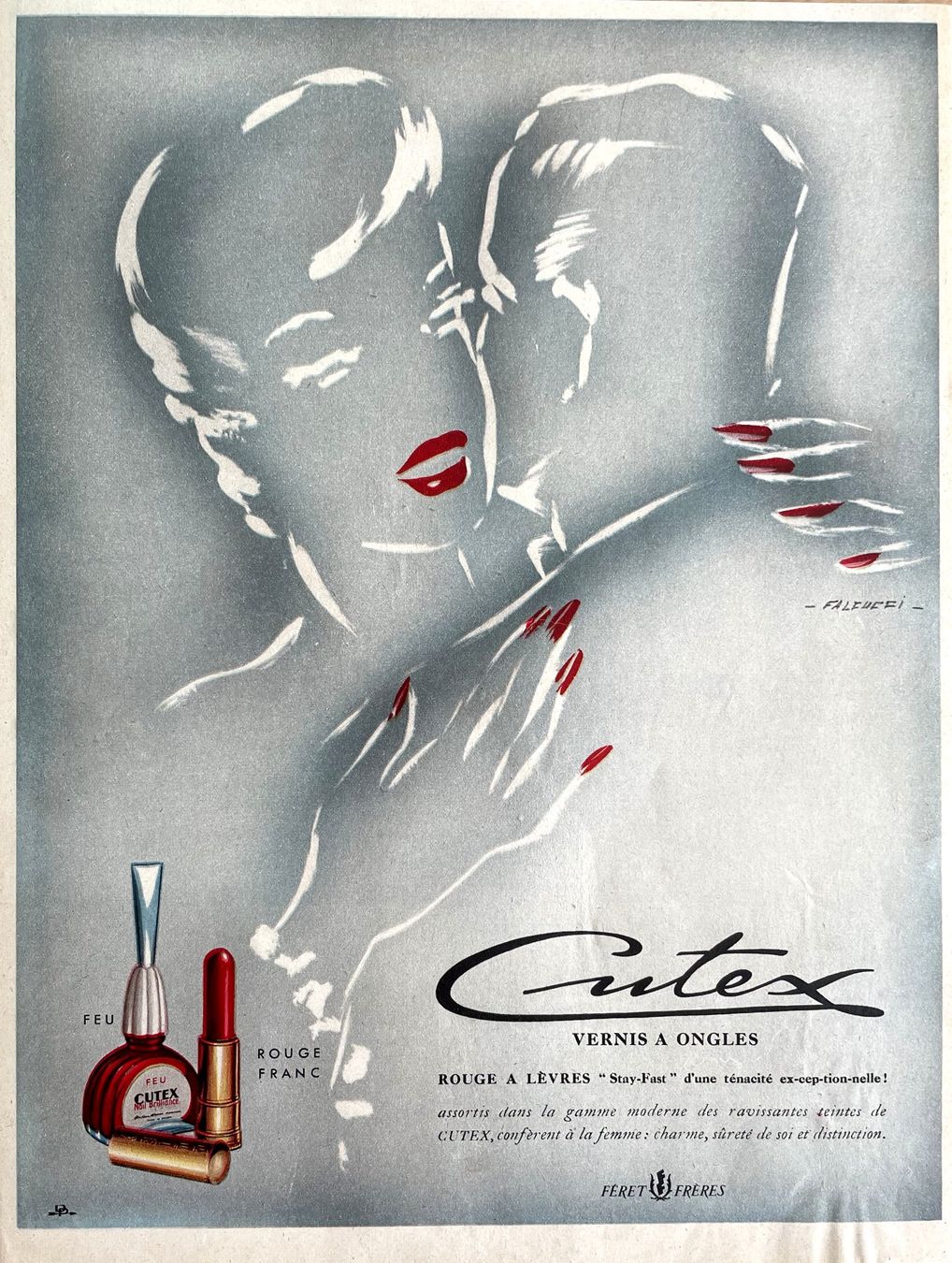 Poster & Bilder: Cutex - Alte Werbung / Ancienne publicité 1952 – Gebraucht aus Savagnier von Ne2065