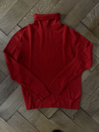 cos wool rollkragen pullover orange