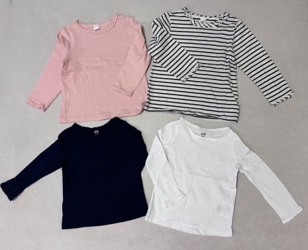4 Langarmshirts Mädchen, Grösse 98/104