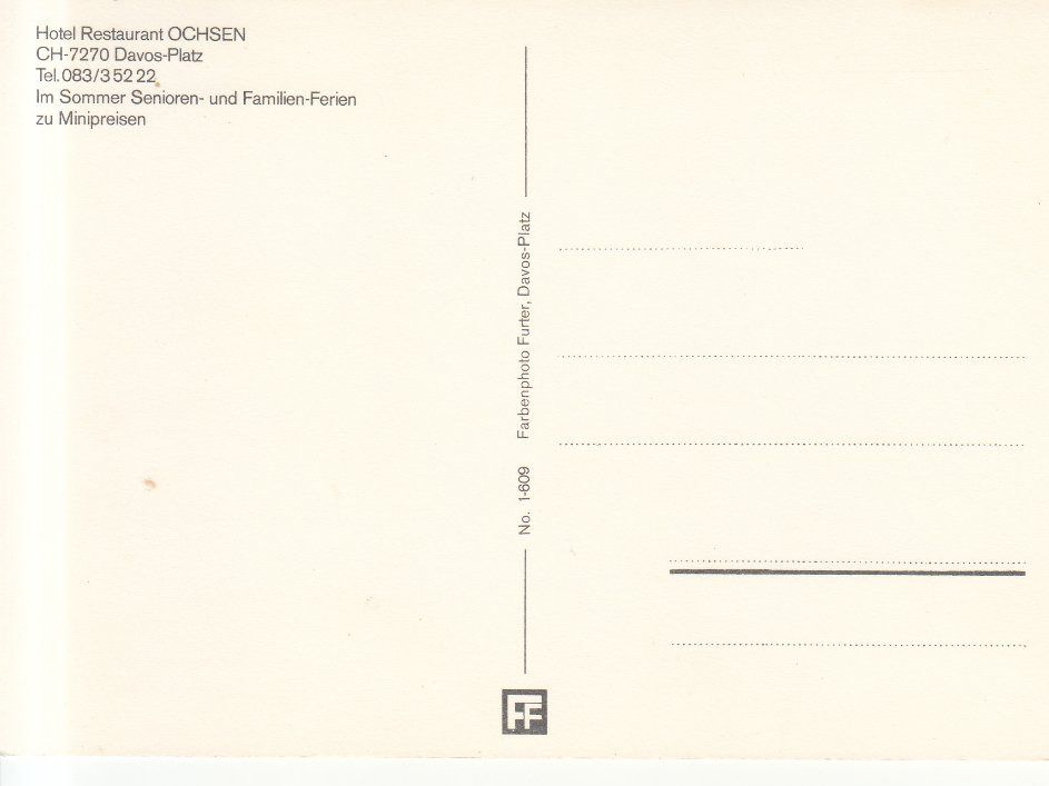 Cartoline postali: Davos Ochsen ca. 1970 – Usato da Bürglen TG venduto da StampGraf 1