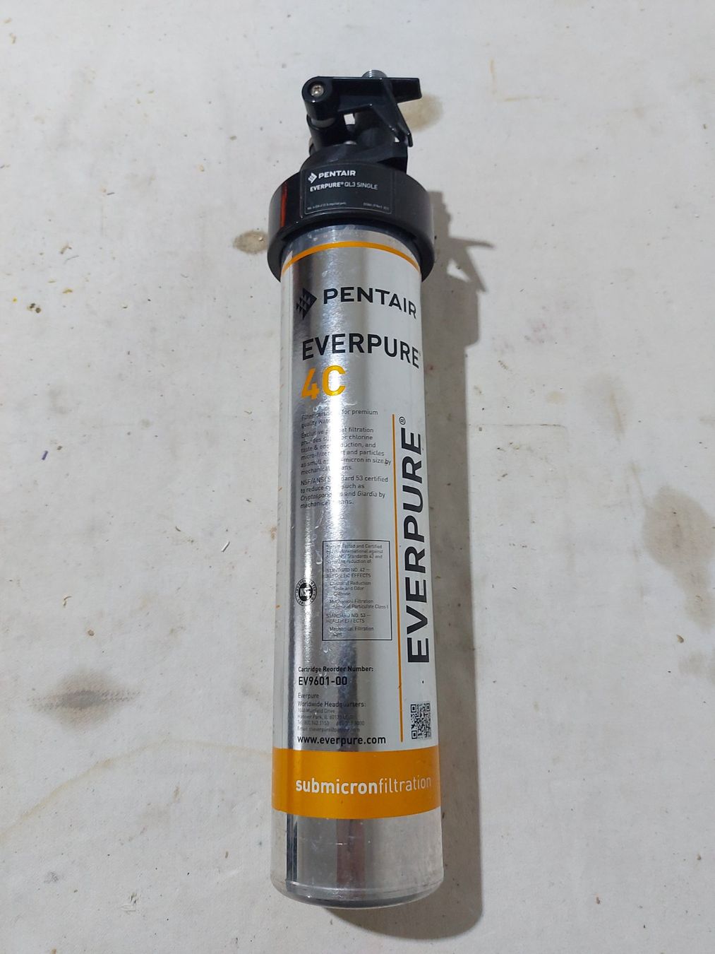 Sanitär: Pentair Everpure 4C Wasserfilter mit Filterkopf – Gebraucht aus Rheinau von profitronic.shop