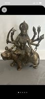 Hindu Göttin Durga auf Tiger, Bronze !