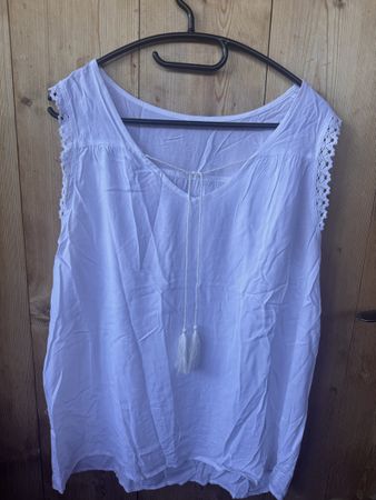 Chicorée Bluse Weiss Grösse L