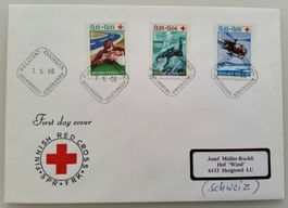 Finnland Rotes Kreuz 1966, Serie auf Brief