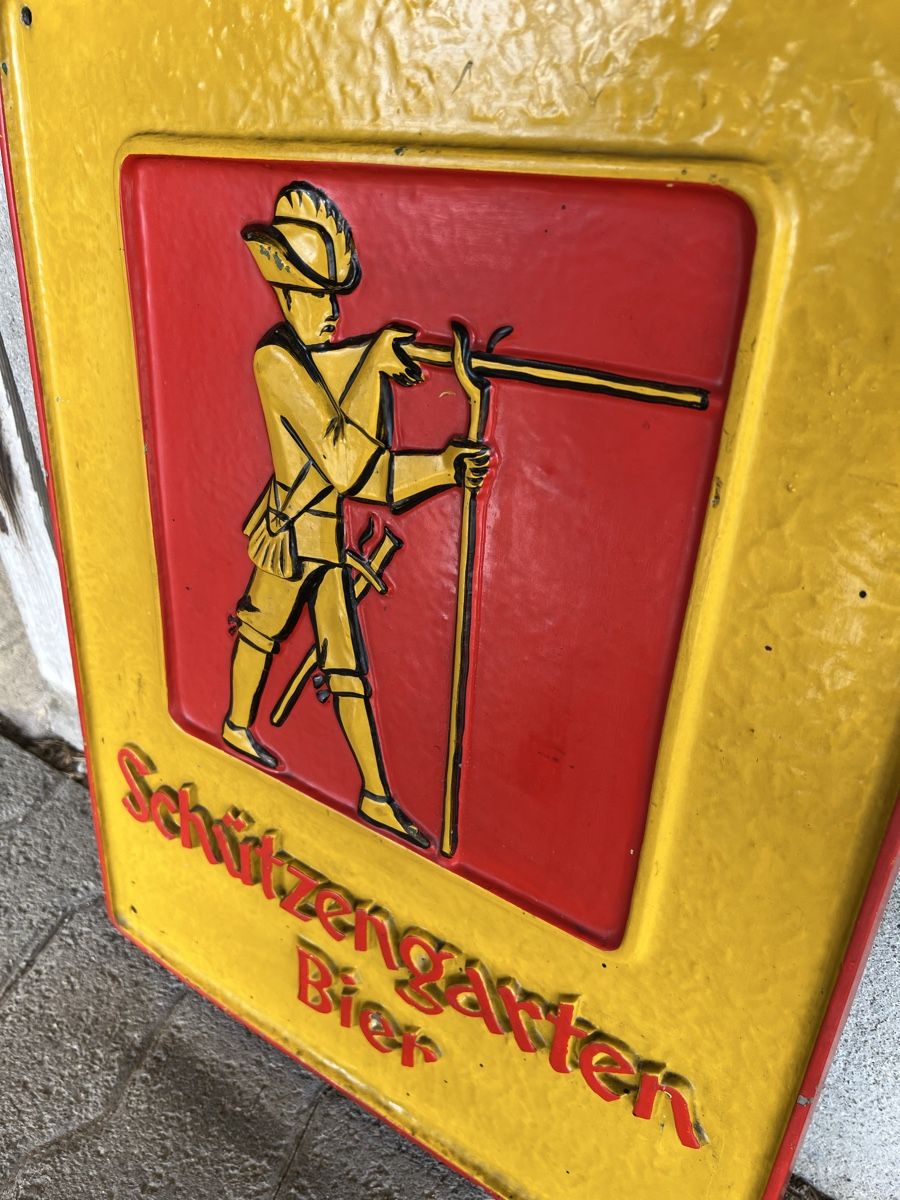 Insegne: Schützengarten Bier Brauerei Gussschild – Usato da Theilingen venduto da ovi123 1