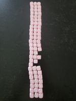 Perles lettres alphabet cube rose état neuf lot complet