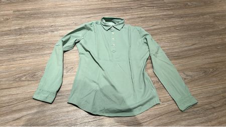 Pelikamo Elegantes mintfarbenes Langarmshirt