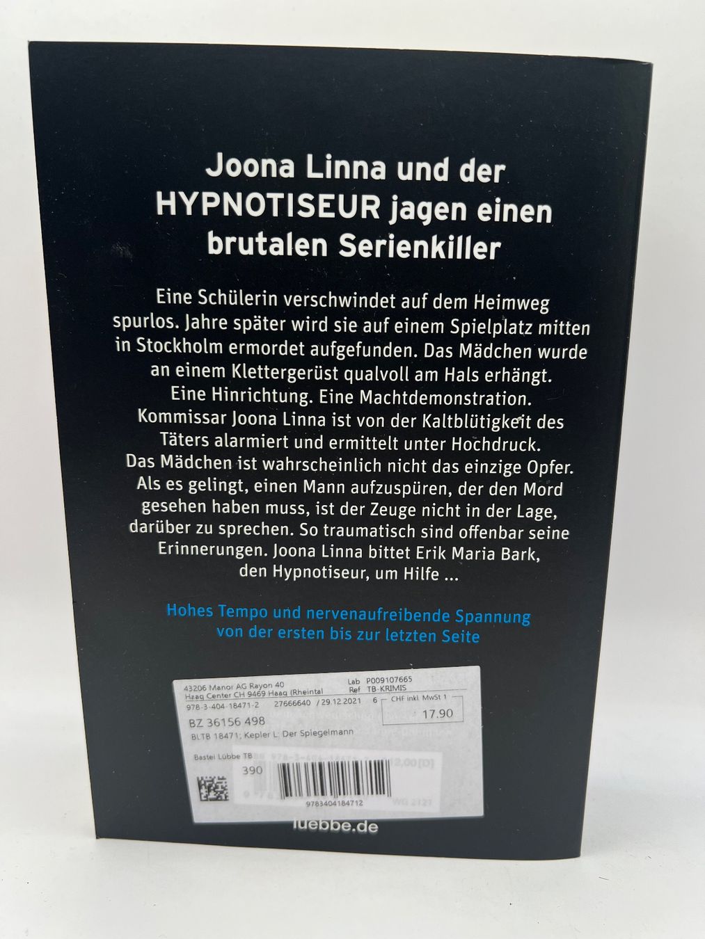 Libri: 📖 DER SPIEGELMANN Lars Kepler Thriller – Nuovo (secondo la descrizione) da Vaduz venduto da NotNeeded 1