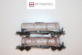 Roco 45988 A+B Mineralölkesselwagen eva Deutsche Bahn DC H0