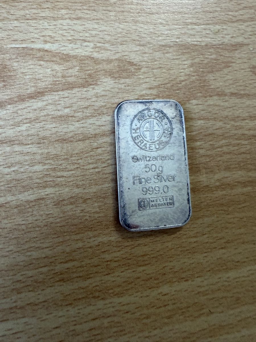 Metalli preziosi: 50 Gr. Silberbarren von Argor ! – Usato da Zug venduto da specki5 4