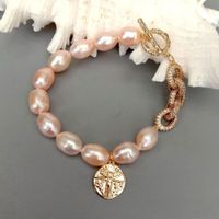 Maria oder Jesus Rosa Perlen Armband Perle 20.5 cm Bracelet