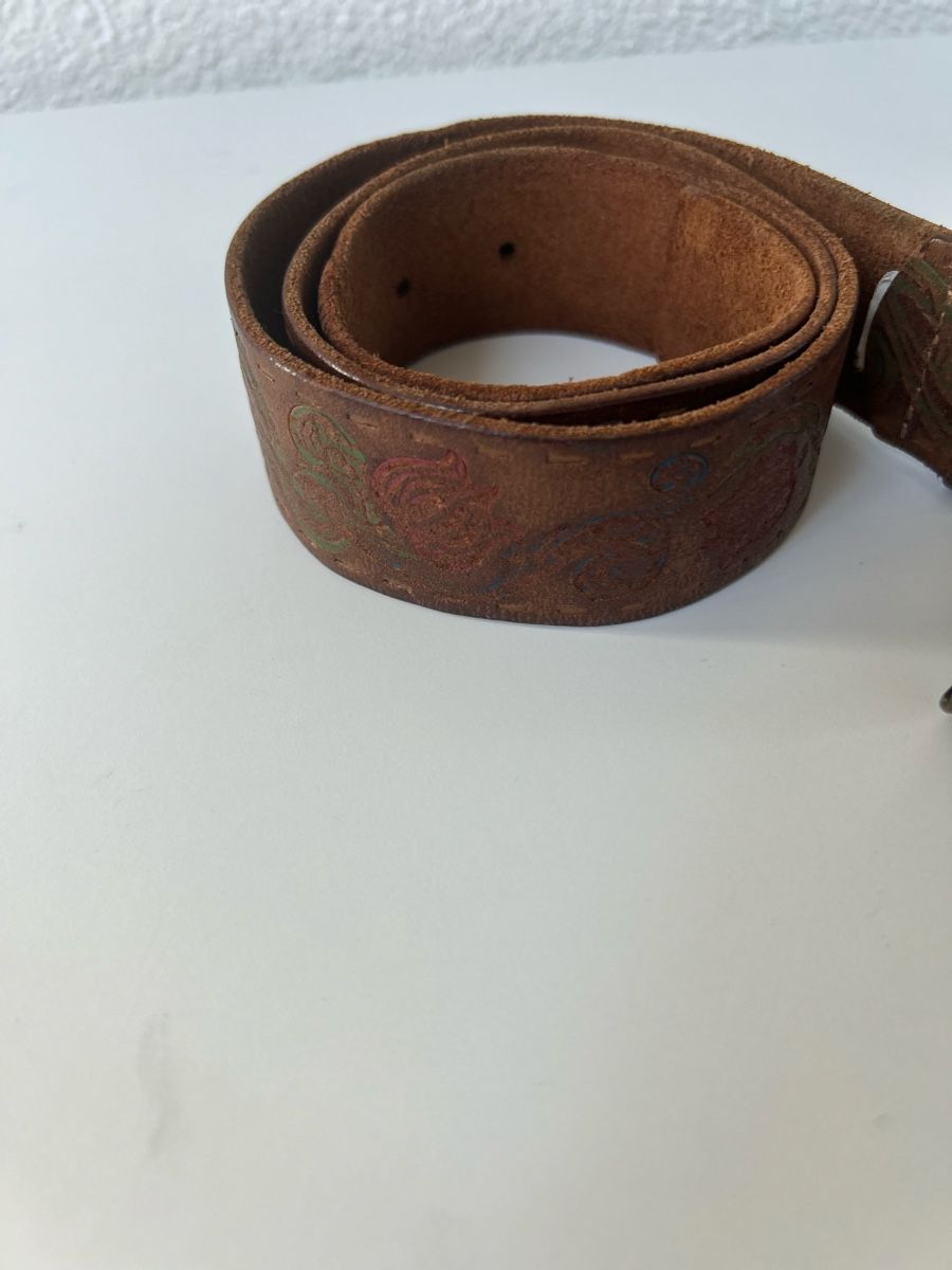 Cinture: Leather belt brown floral pattern acceptable condition – Usato da Saland venduto da ele_vc96 3