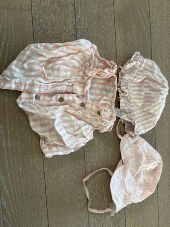 Marks & Spencer  baby romper and hat, 3-6 months