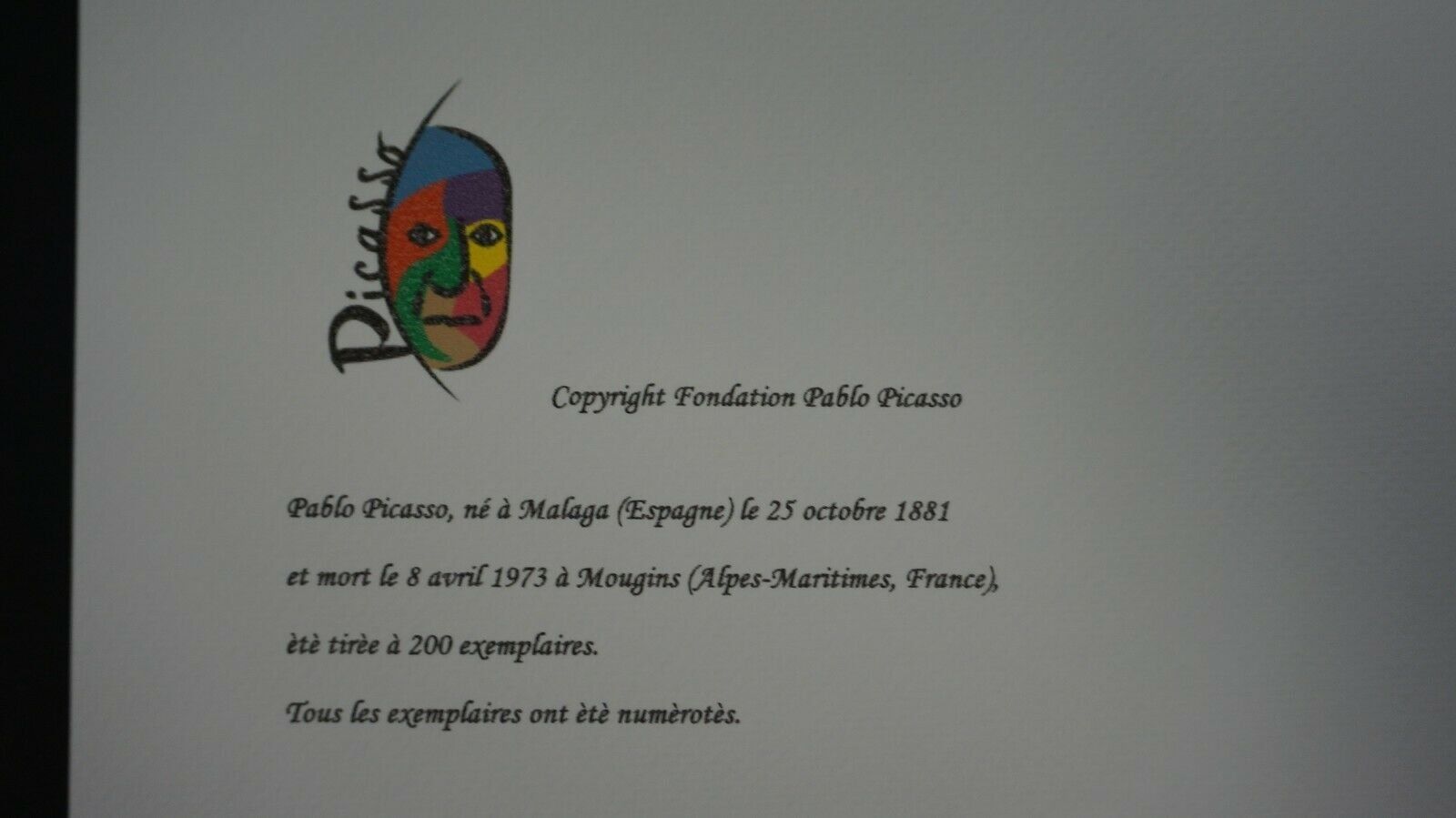 Foto & Immagini: PABLO PICASSO    HANDNUMMERIERT  DRUCKSIGNIERT – Usato da Gersau venduto da kunst-online 5