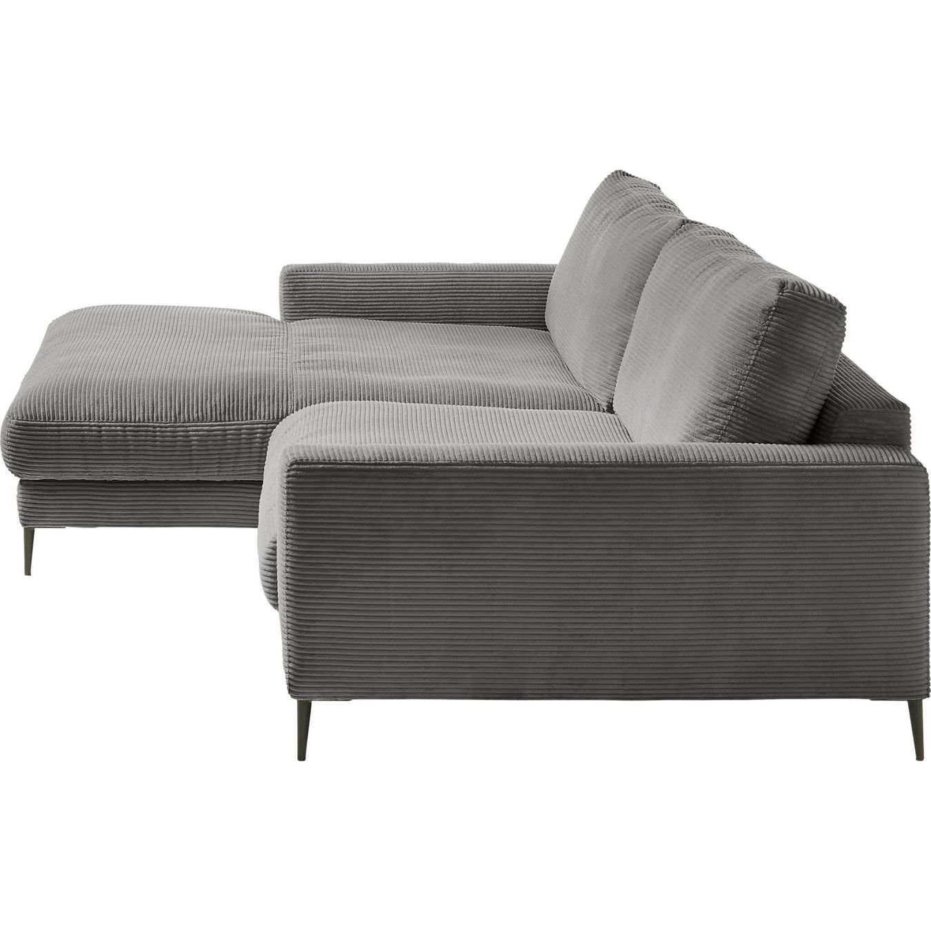 Sofas: Ecksofa  Uptown in Cord Dark Grey links – Neu und originalverpackt aus Bischofszell von deluxe-moebel 4