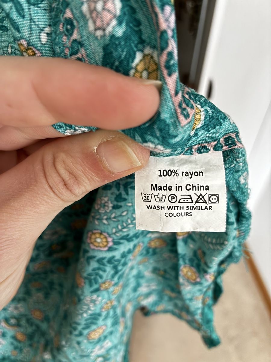 Kimono: Boho Kimono Türkis mit floralem Must – Usato da Zürich venduto da kra_tl6w 3