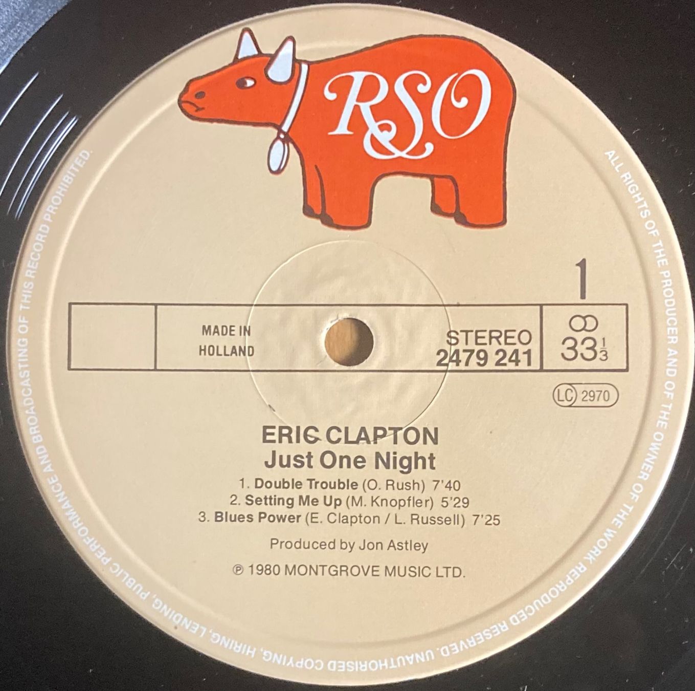 Dischi in vinile: ERIC CLAPTON - JUST ONE NIGHT – Usato da Poliez-Pittet venduto da Newtown-Records 3