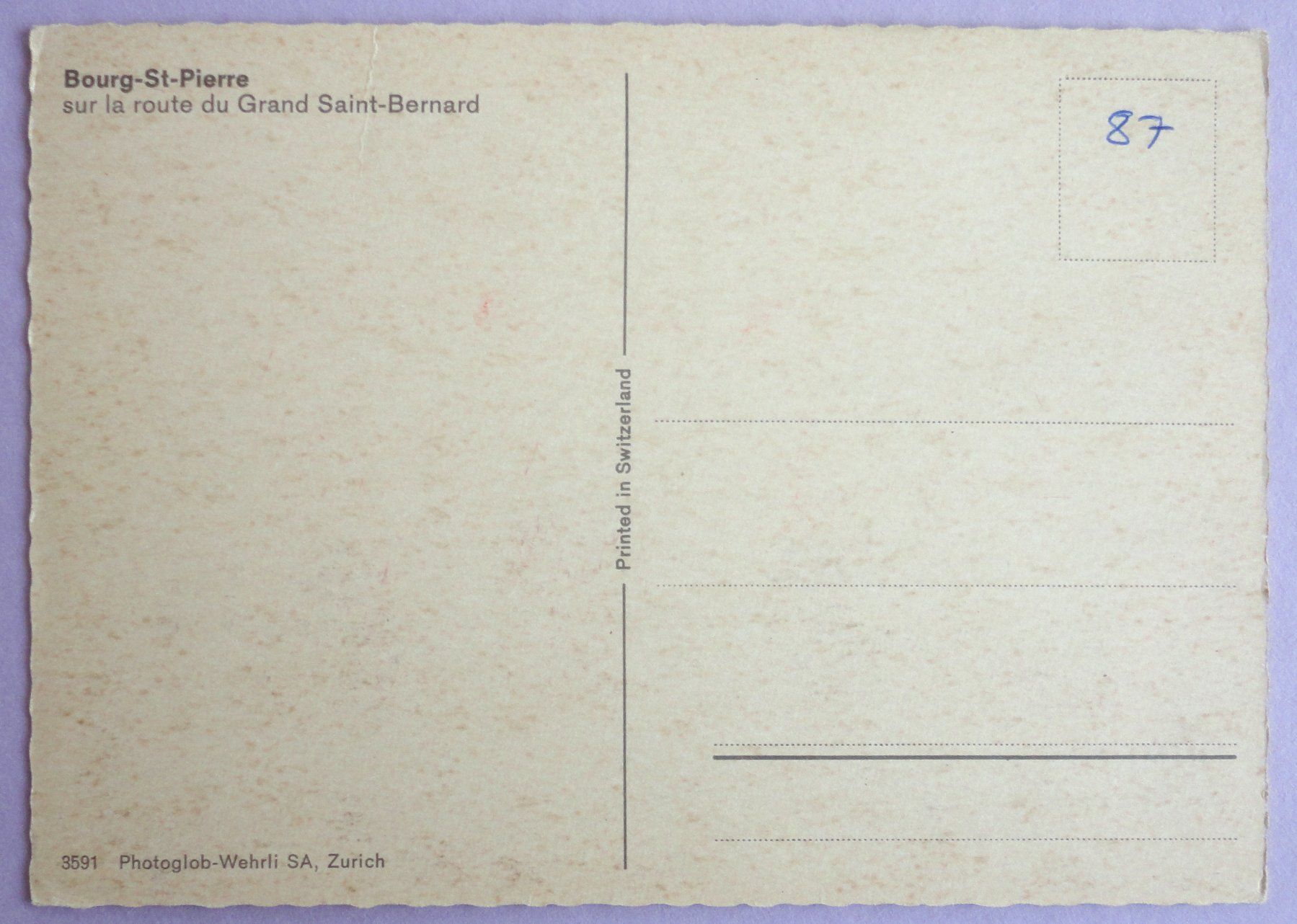 Cartoline postali: Bourg-St-Pierre – Usato da Fétigny venduto da Billy2miny 1