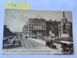 Genf, Le Monument de Brunswick et le Quai du Mont-Blanc, alt