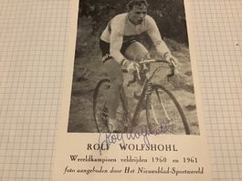 Autogrammkarte signiert Rolf Wolfshohl dt. Radrennfahrer
