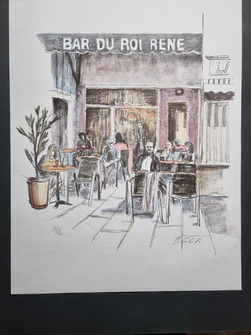 Grafica & Litografie: RENÉ BÜRKI LITHOGRAPHIE SIGNIERT NUMMERIERT – Usato da Gersau venduto da grafik-kunst 1