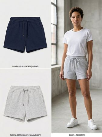 2 Damen-Jersey-Shorts